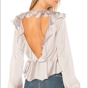 For love and lemons Bette open black blouse